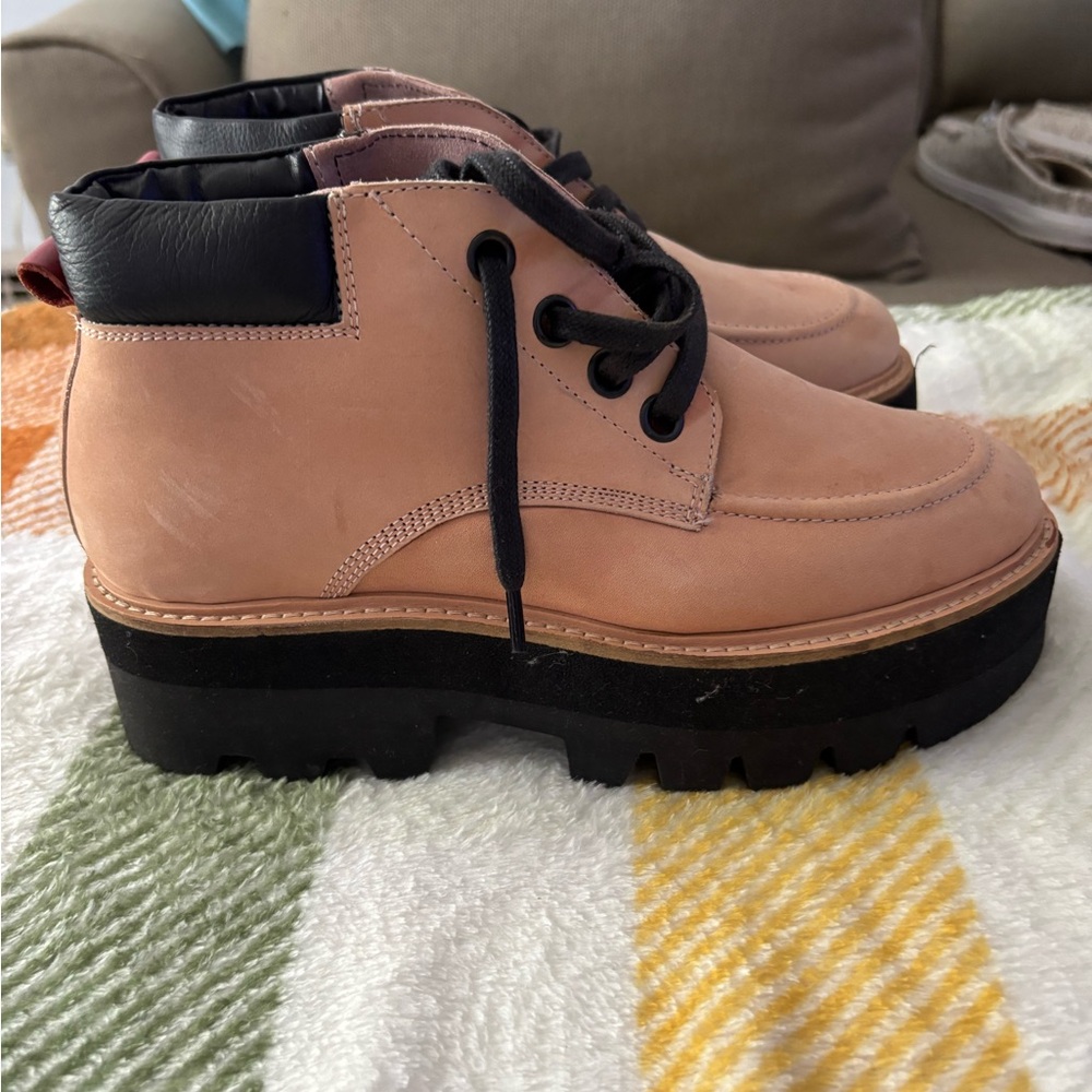 Urban Outfitters Pink Platform Boots Size 8